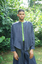 HALF TIE TOP DENIM