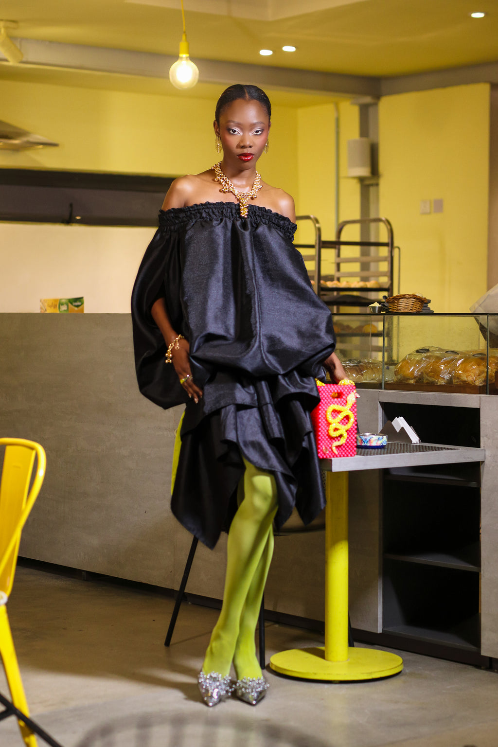 UTCH BALLOON LAYERED DRESS